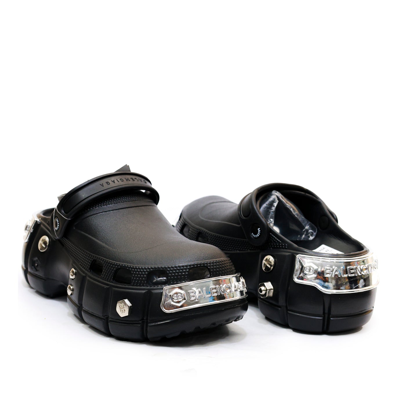 BALENCIAGA CROCS MIRROR BLACK - 4190