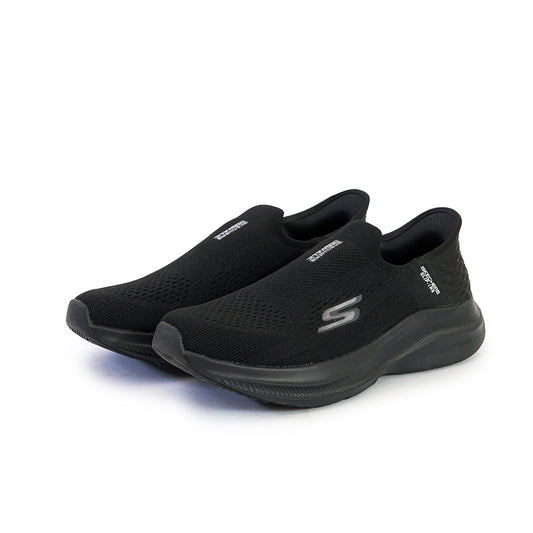 SKECHERS SLIP-INS BIG SIZE MIRROR ALL BLACK - 4392