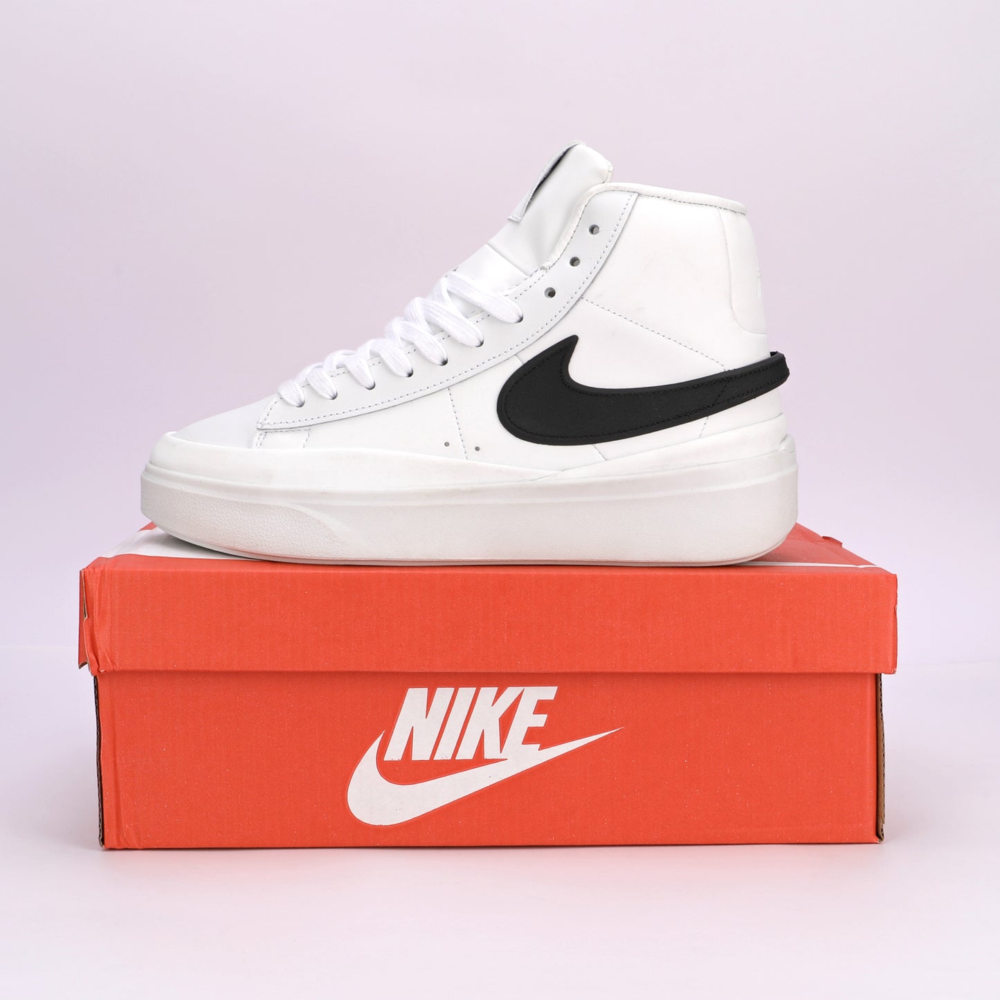 NIKE PHANTOM MID MIRROR WHITE BLACK - 4107