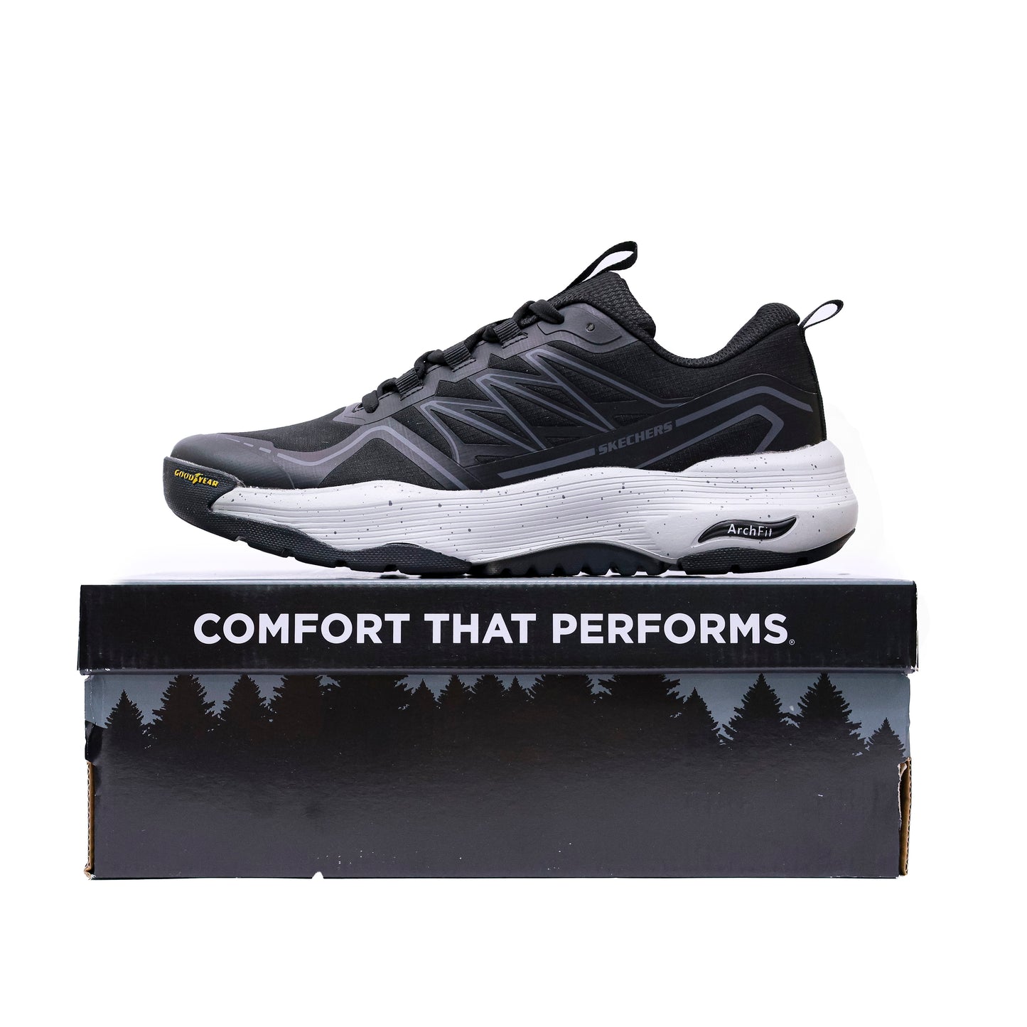SKECHERS ARCH FIT GOOD YEAR MIRROR BLACK - 4195