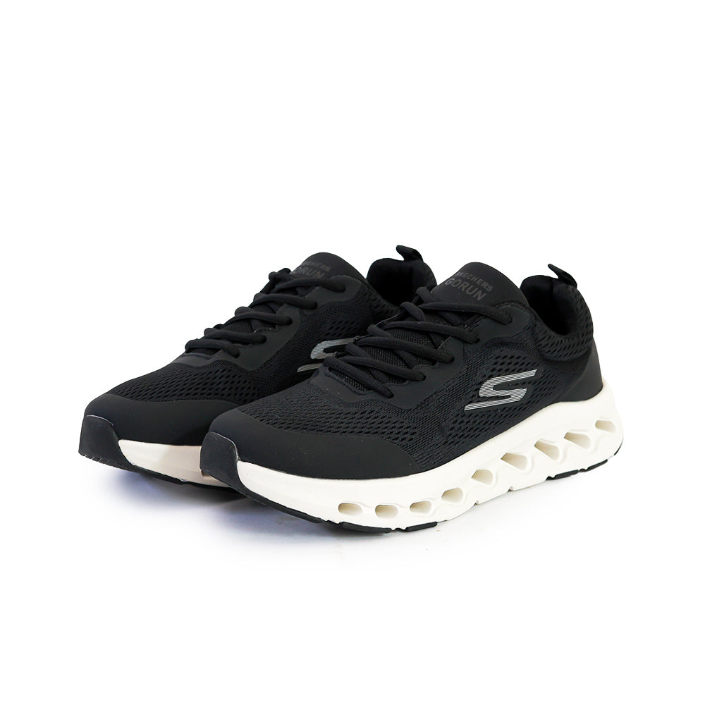 SKECHERS GO RUN MIRROR BLACK WHITE - 4397