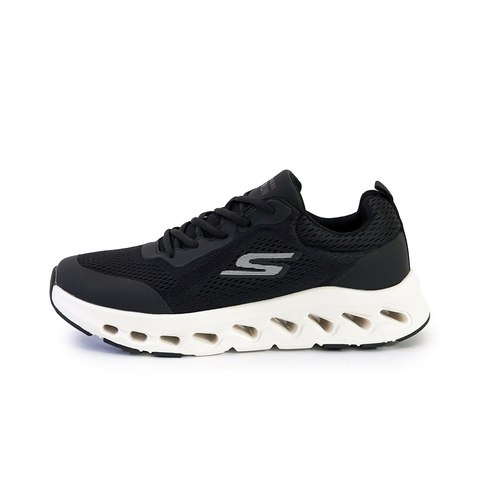 SKECHERS GO RUN MIRROR BLACK WHITE - 4397