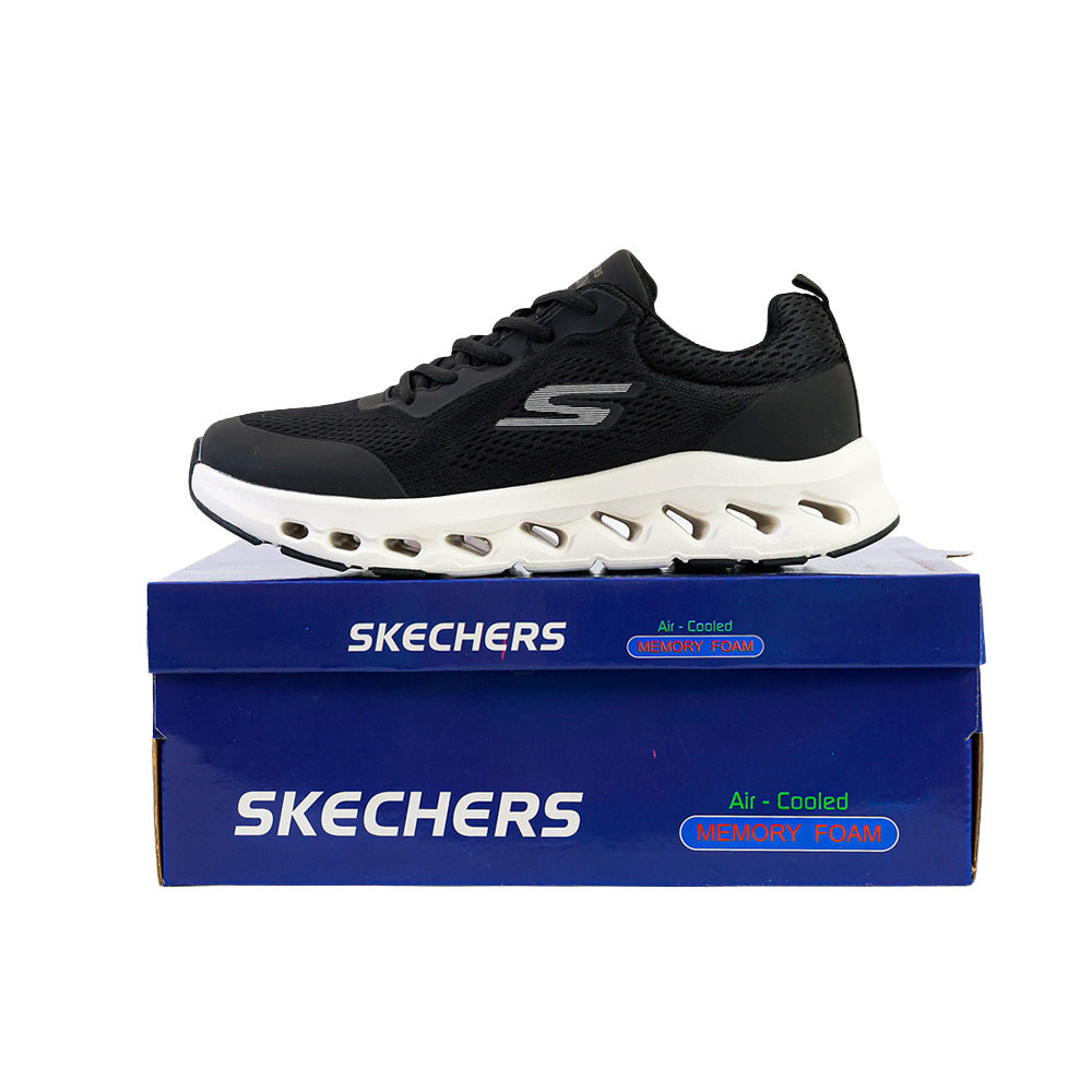 SKECHERS GO RUN MIRROR BLACK WHITE - 4397