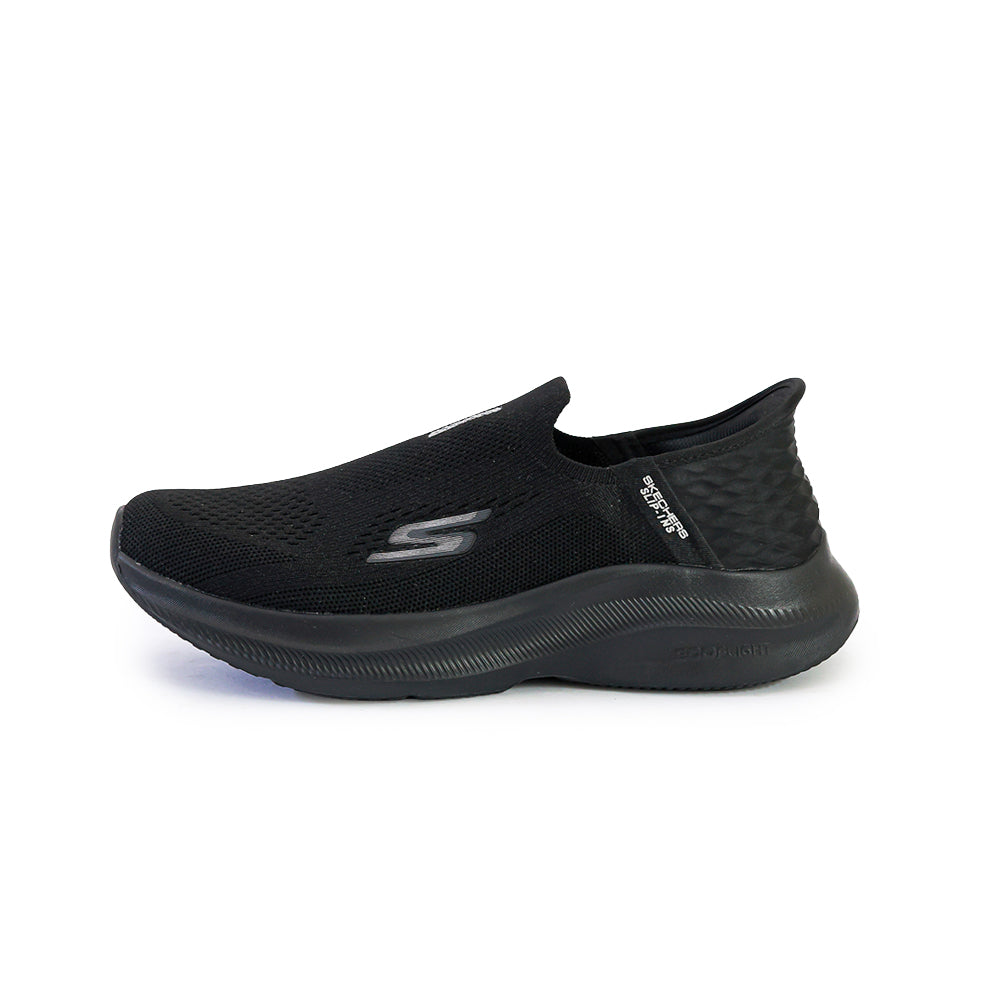 SKECHERS SLIP-INS BIG SIZE MIRROR ALL BLACK - 4392