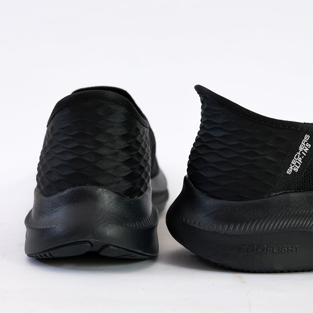 SKECHERS SLIP-INS BIG SIZE MIRROR ALL BLACK - 4392