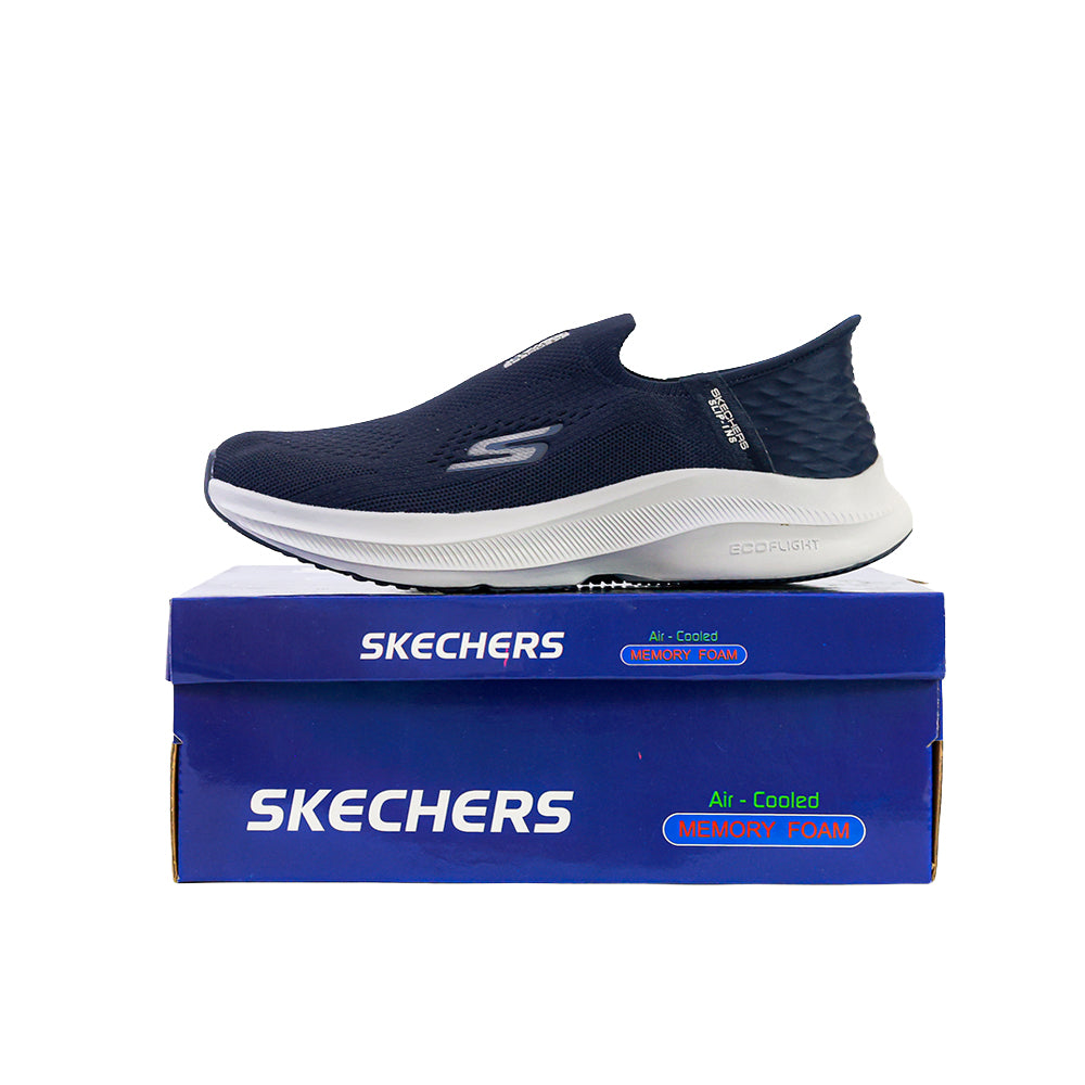 SKECHERS SLIP-INS BIG SIZE MIRROR NAVY - 4393