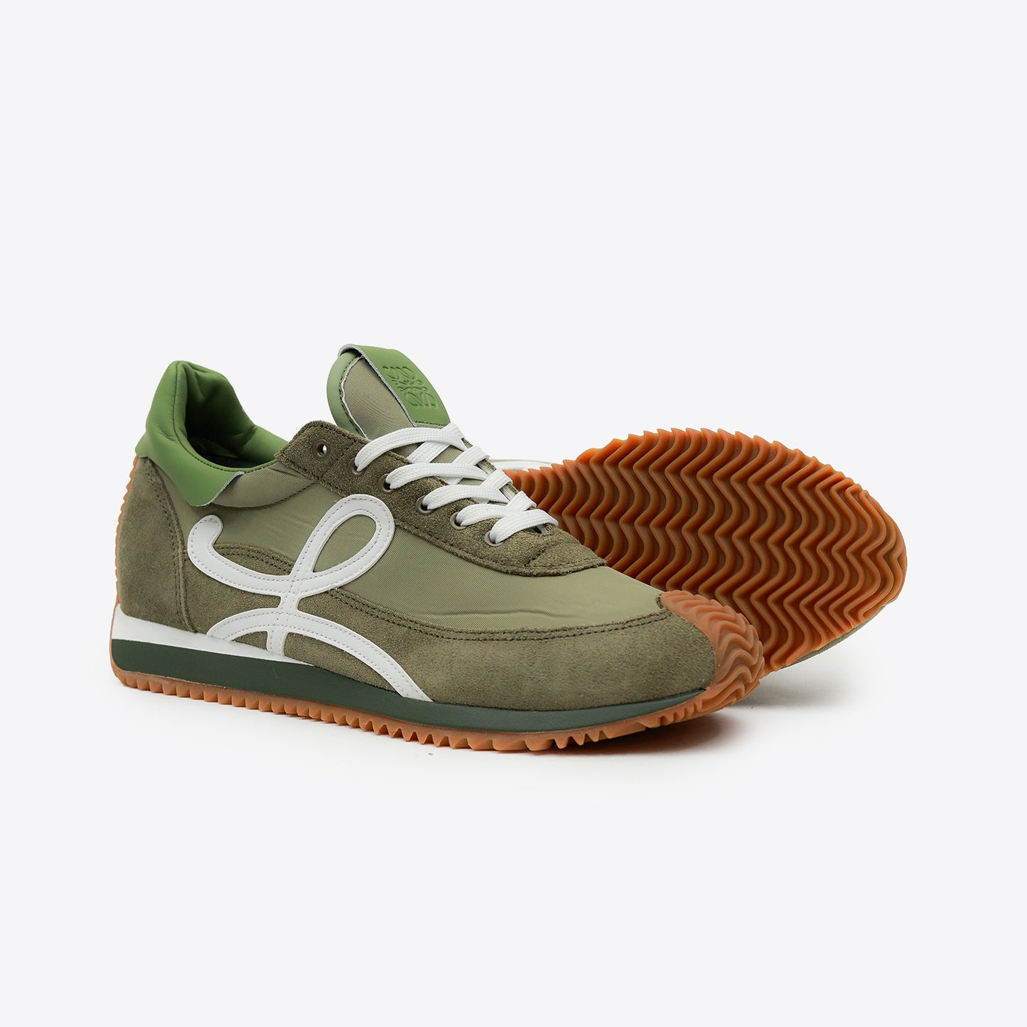 LOEWE FLOW RUNNER MIRROR OLIVE WHITE - 4308
