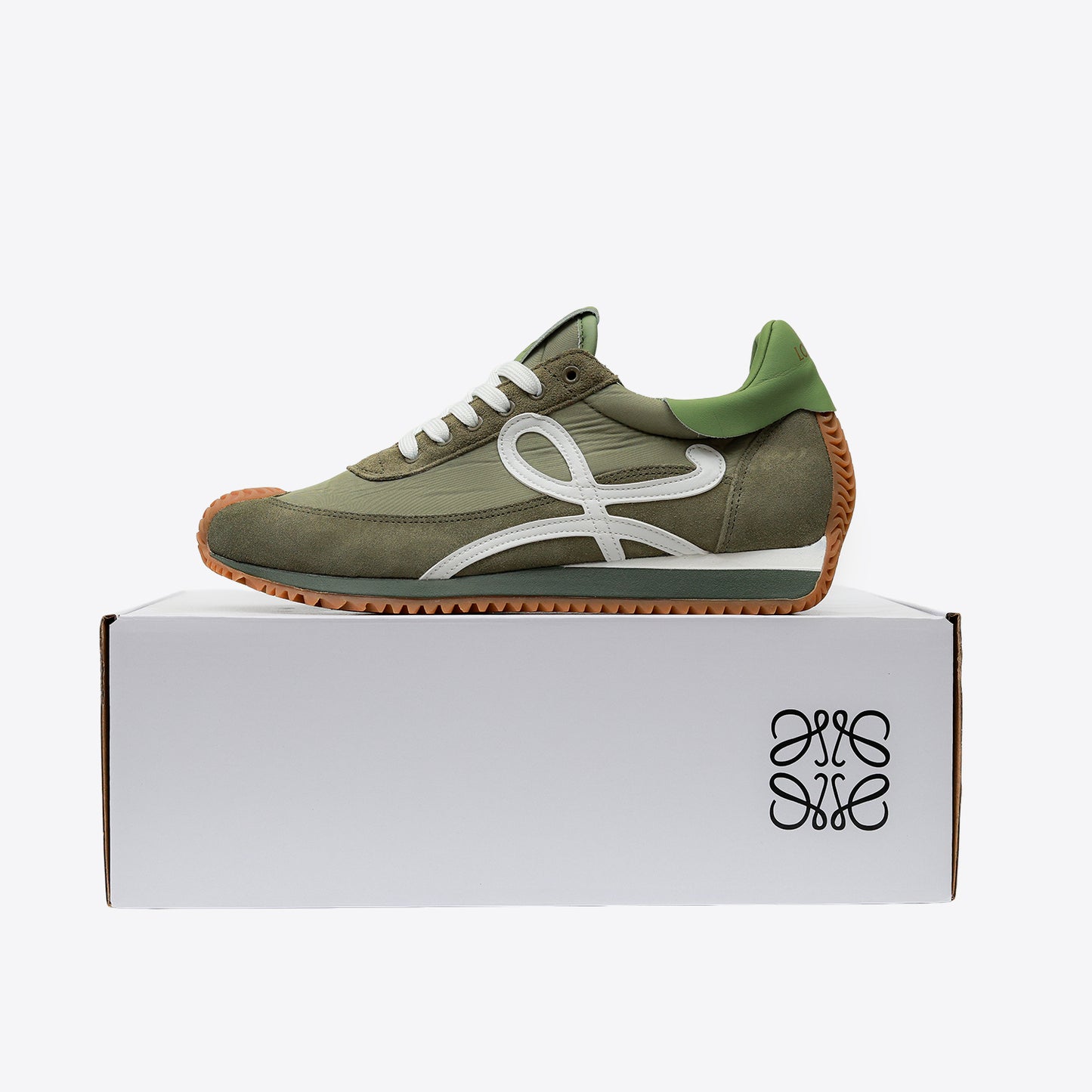 LOEWE FLOW RUNNER MIRROR OLIVE WHITE - 4308