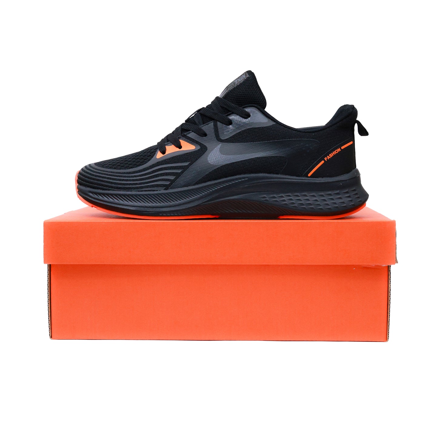 NIKE RUNNING2BIG SIZE MIRROR BLACK&ORA - 4296