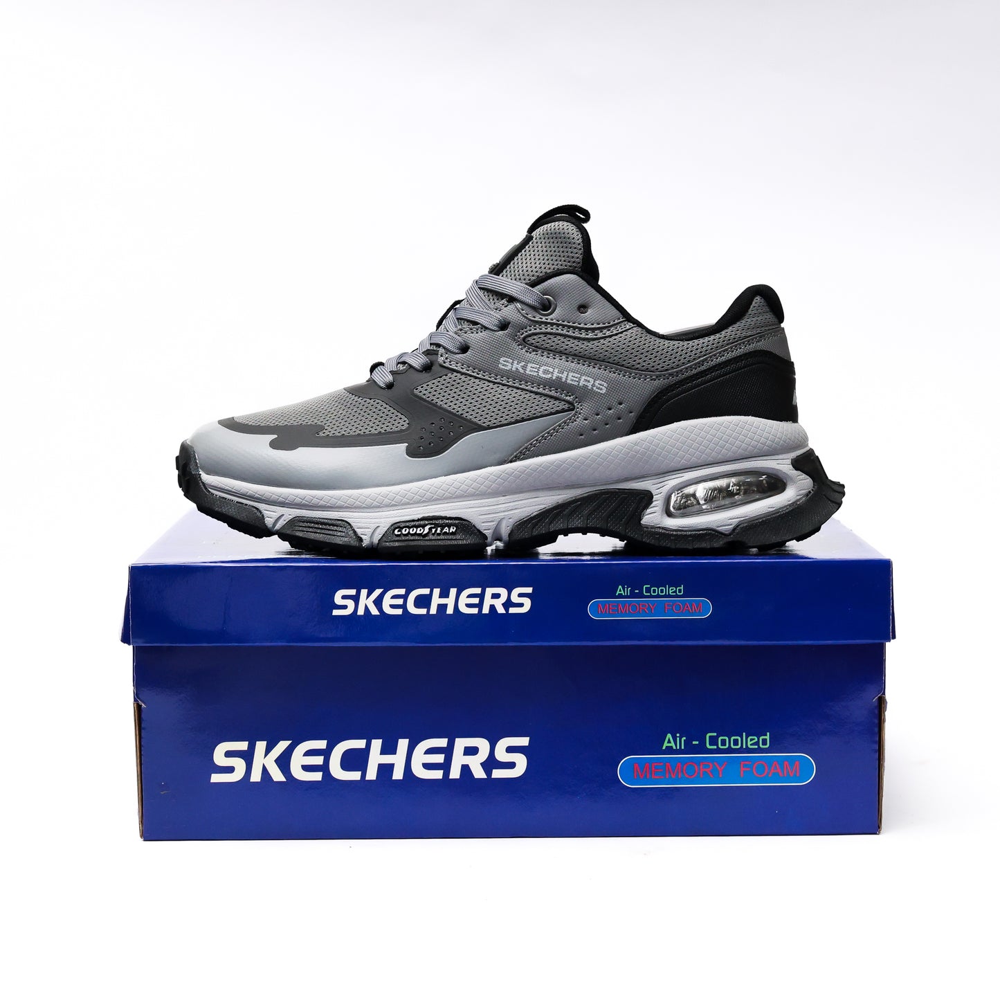 SKECHERS AIR SLEEK ENVOY MIRROR  DK GREY - 4361
